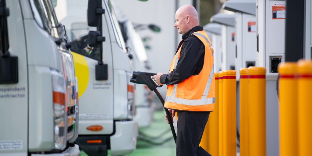Truck charging at IKEA Marsden Park CDC